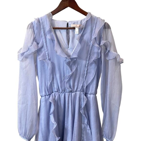 Hutch for Anthropologie Long-Sleeve Frilled Romper Size Small Blue NEW - Picture 6 of 10